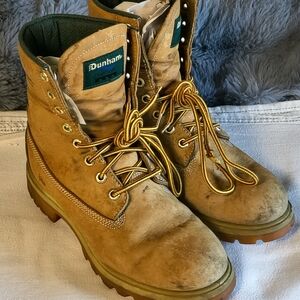 Gently Used MensDunham Tan Leather Boots Size 10